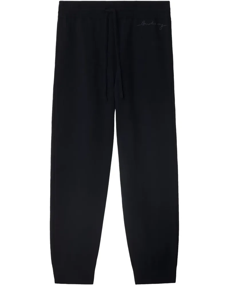 Burberry Bestickte Jogginghose - Schwarz Schwarz
