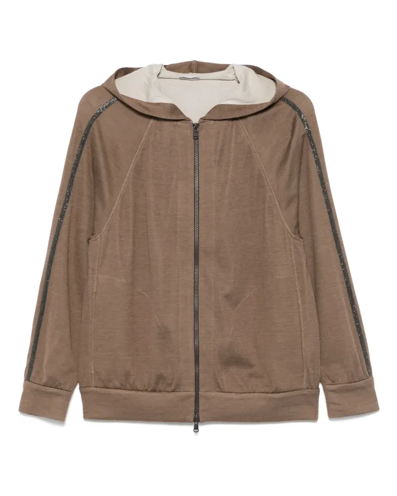Brunello Cucinelli Hoodie mit Monili-Detail - Braun Braun