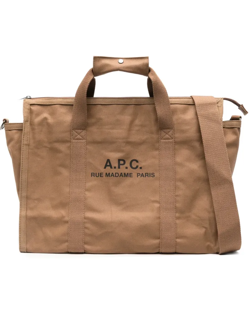A.P.C. Recuperation Gym Tote Bag mit Logo-Detail - Braun Braun