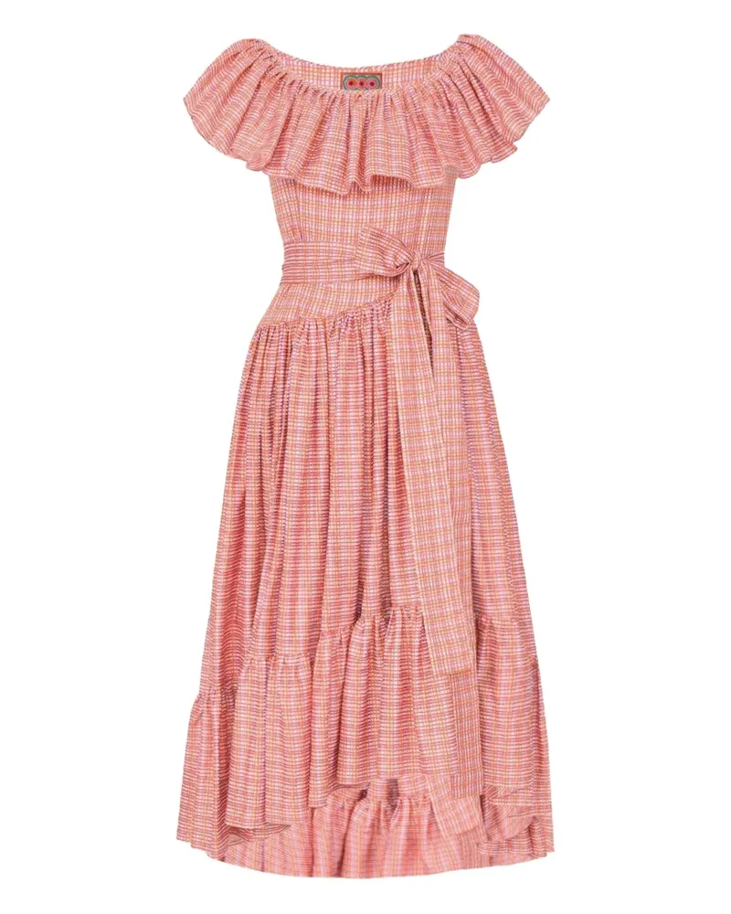 LHD Gerüschtes Jungle Island Kleid - Rosa Rosa