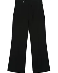 PLAN C Ausgestellte High-Waist-Hose Schwarz