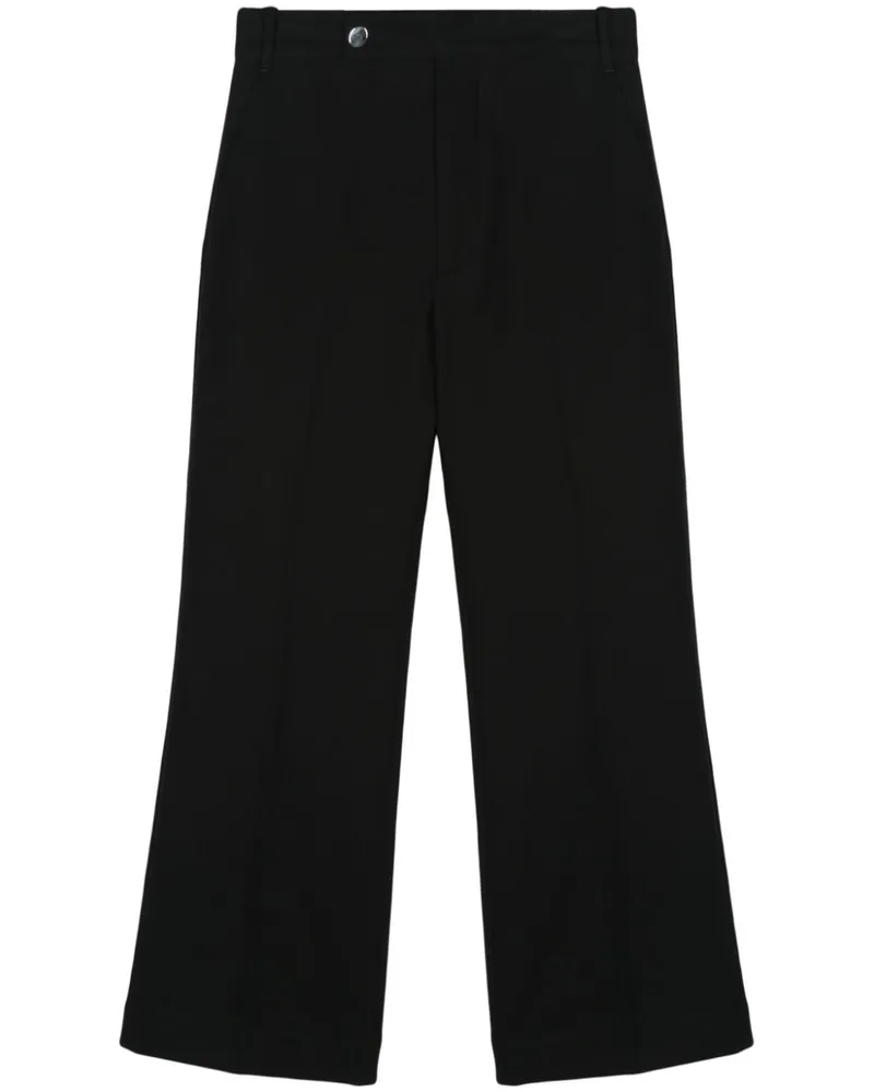 PLAN C Ausgestellte High-Waist-Hose - Schwarz Schwarz
