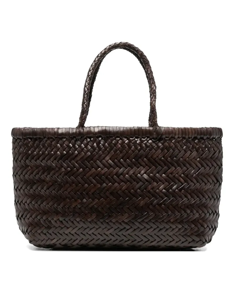 Dragon Diffusion woven leather tote bag - Braun Braun