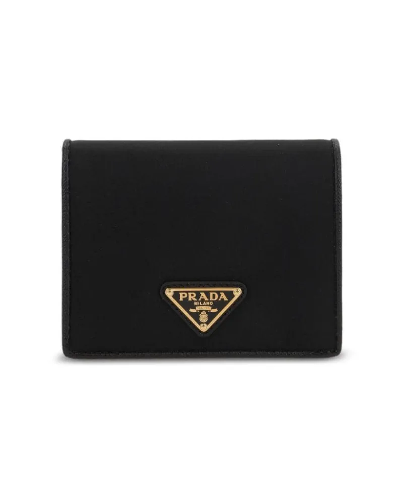 Prada Portemonnaie mit Logo - Schwarz Schwarz