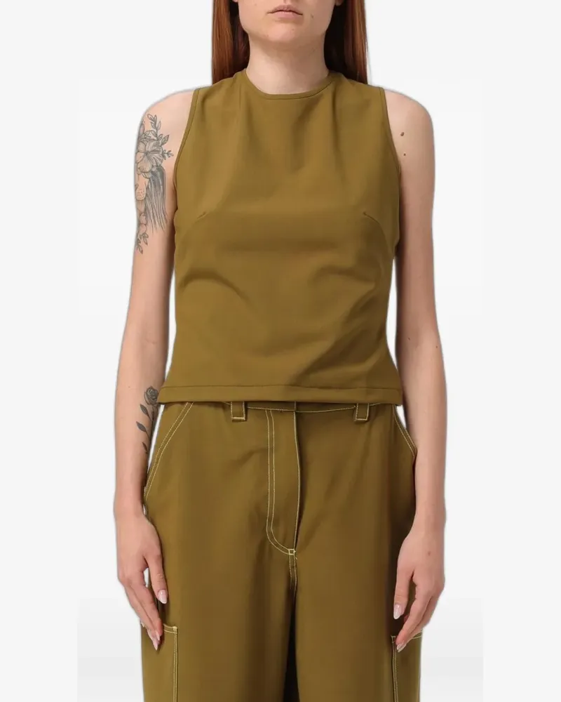 SUNNEI cut-out backless top - Braun Braun