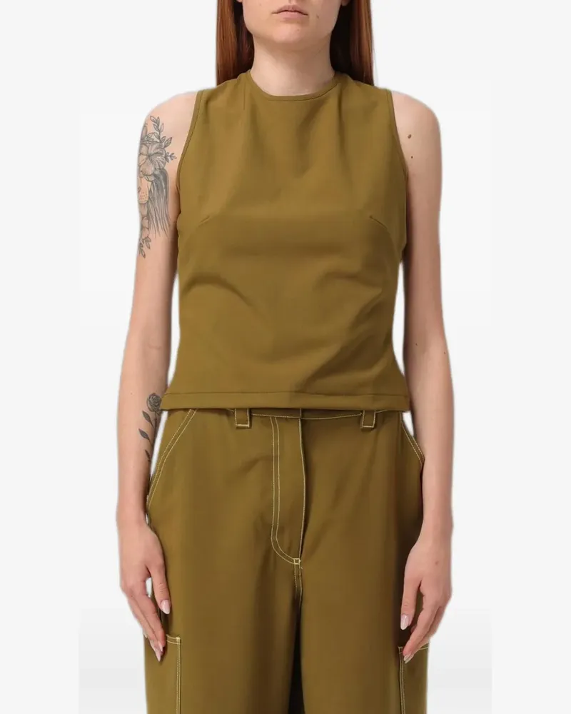 SUNNEI cut-out backless top - Braun Braun