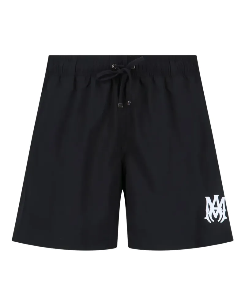 Amiri drawstring logo swim shorts - Schwarz Schwarz