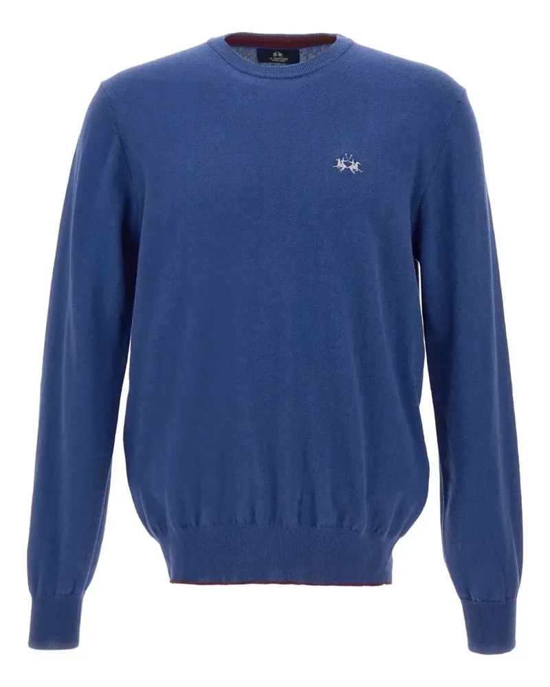 La Martina embroidered-logo sweater - Blau Blau