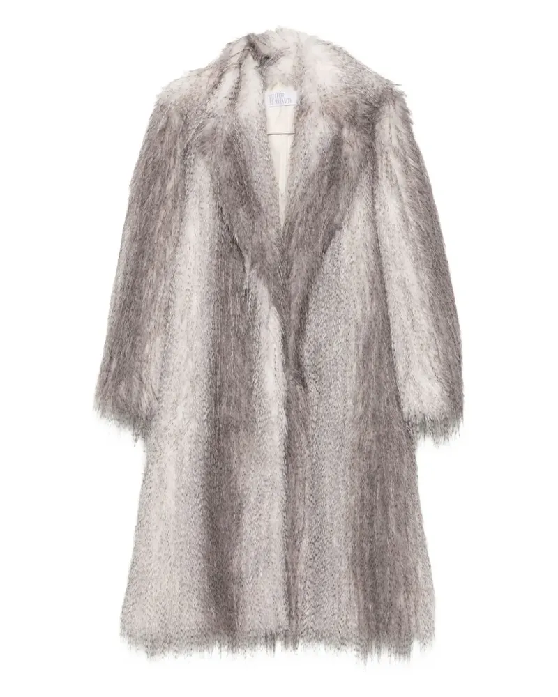 Giuseppe di Morabito Mantel aus Faux Fur mit Gürtel - Grau Grau