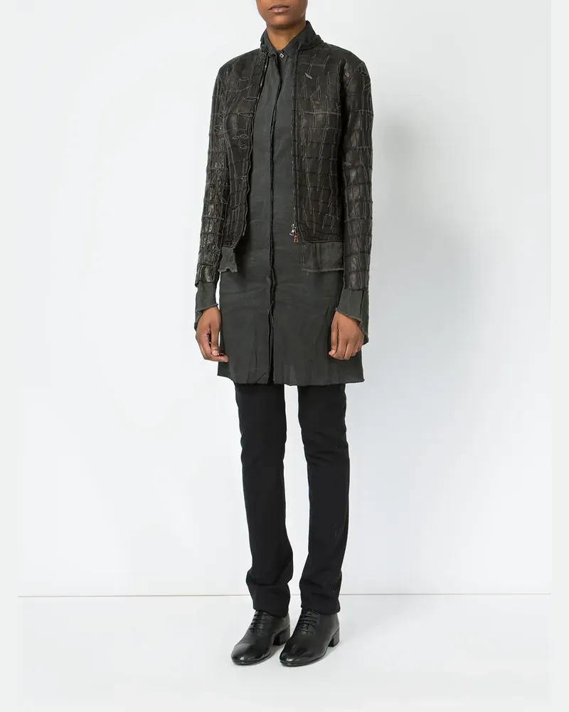Isaac Sellam Affamee' Jacke aus Alligatorleder - Grau Grau