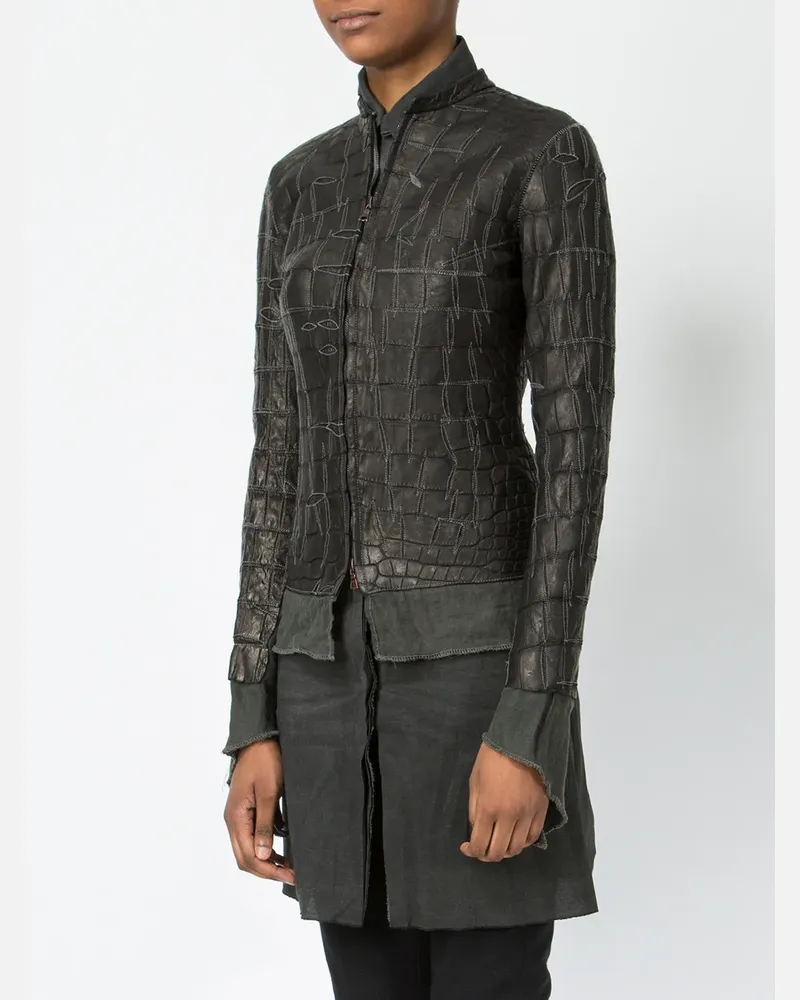 Isaac Sellam Affamee' Jacke aus Alligatorleder - Grau Grau