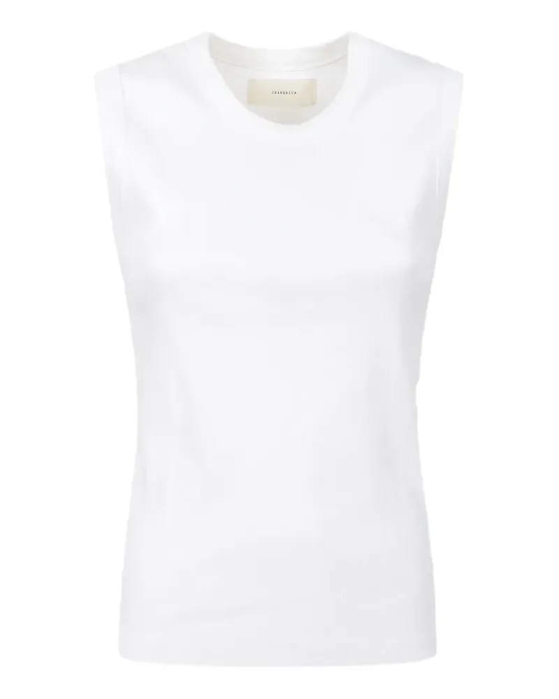 JEANERICA Vanessa Tanktop mit rundem Ausschnitt - Weiß Weiß