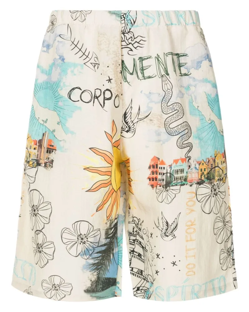 Amir Slama Shorts mit elastischem Bund - Nude Nude