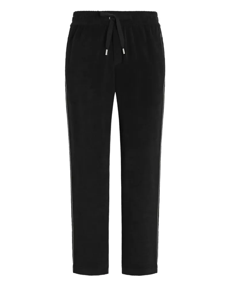 Dolce & Gabbana Jogginghose aus Frottee - Schwarz Schwarz