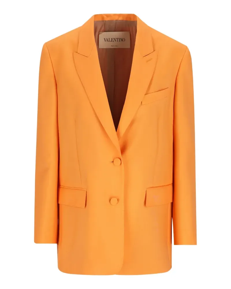 Valentino Garavani single-breasted patch-pocket blazer - Orange Orange