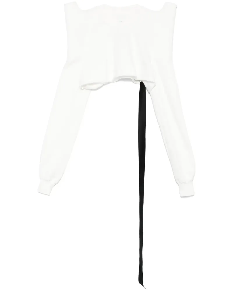 DRKSHDW by Rick Owens Cropped-Sweatshirt - Weiß Weiß
