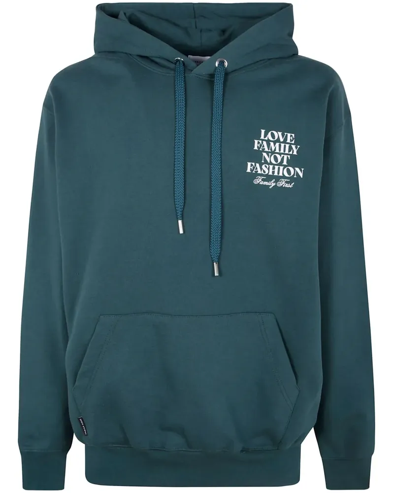 Family First Hoodie mit grafischem Print - Grün Grün