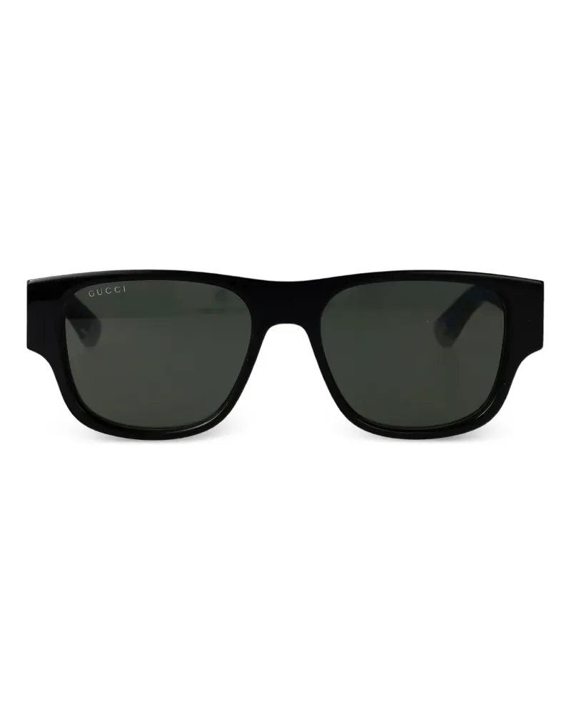 Gucci rectangle-frame sunglasses - Schwarz Schwarz
