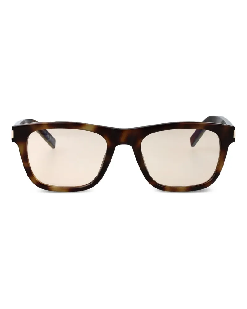 Saint Laurent Sonnenbrille mit eckigem Gestell - Braun Braun