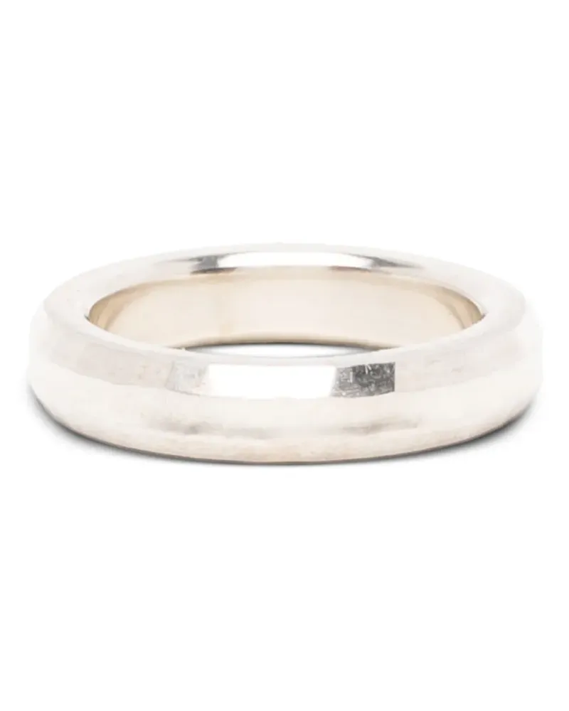 WERKSTATT:MÜNCHEN Classic Round Edges Ring - Silber Silber