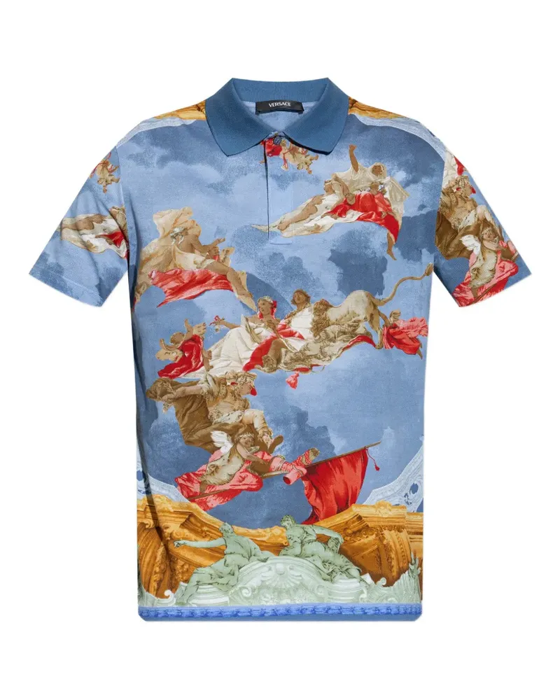 Versace printed polo shirt - Blau Blau