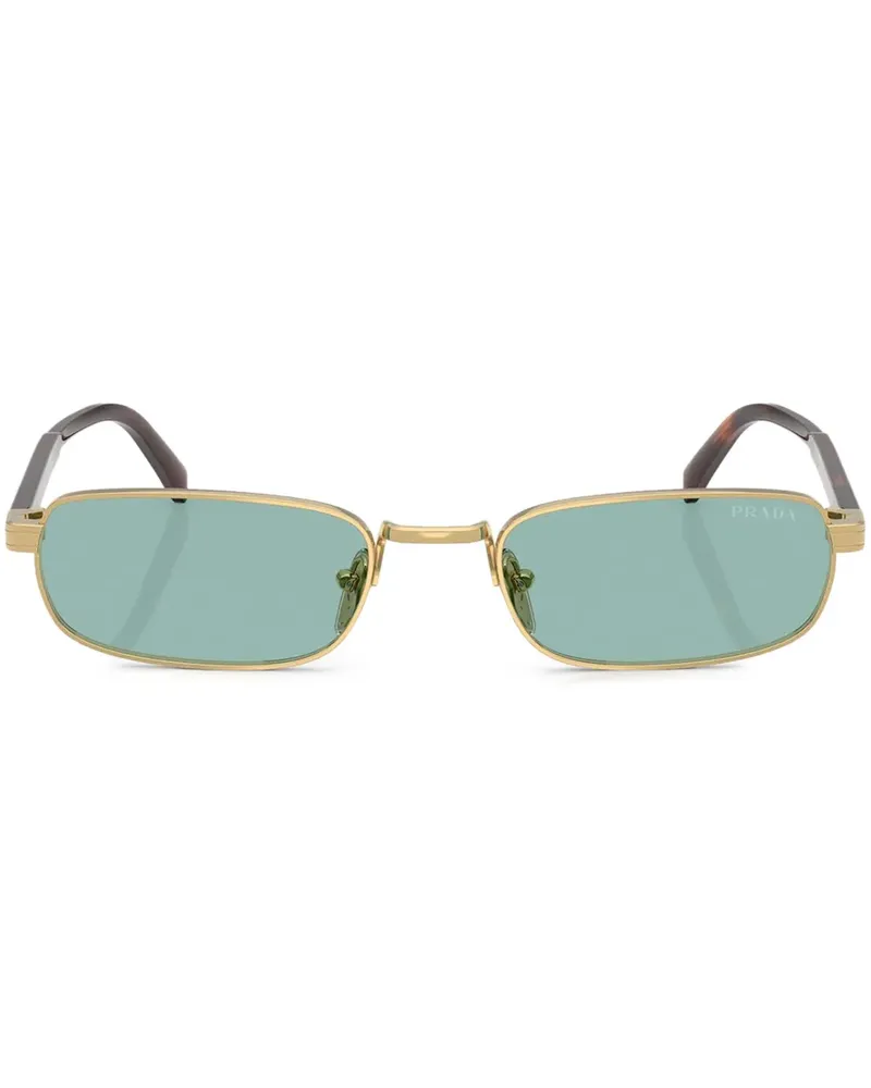 Prada Sonnenbrille mit eckigem Gestell - Gold Gold