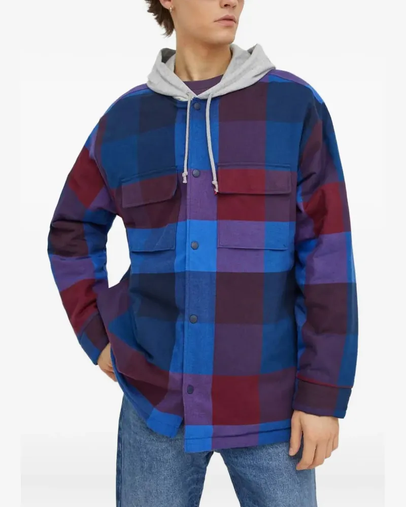 Levi's Karierte Kapuzenjacke - Blau Blau