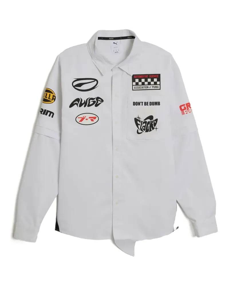 Puma x A$ap Rocky layered pit crew button-down shirt - Weiß Weiß