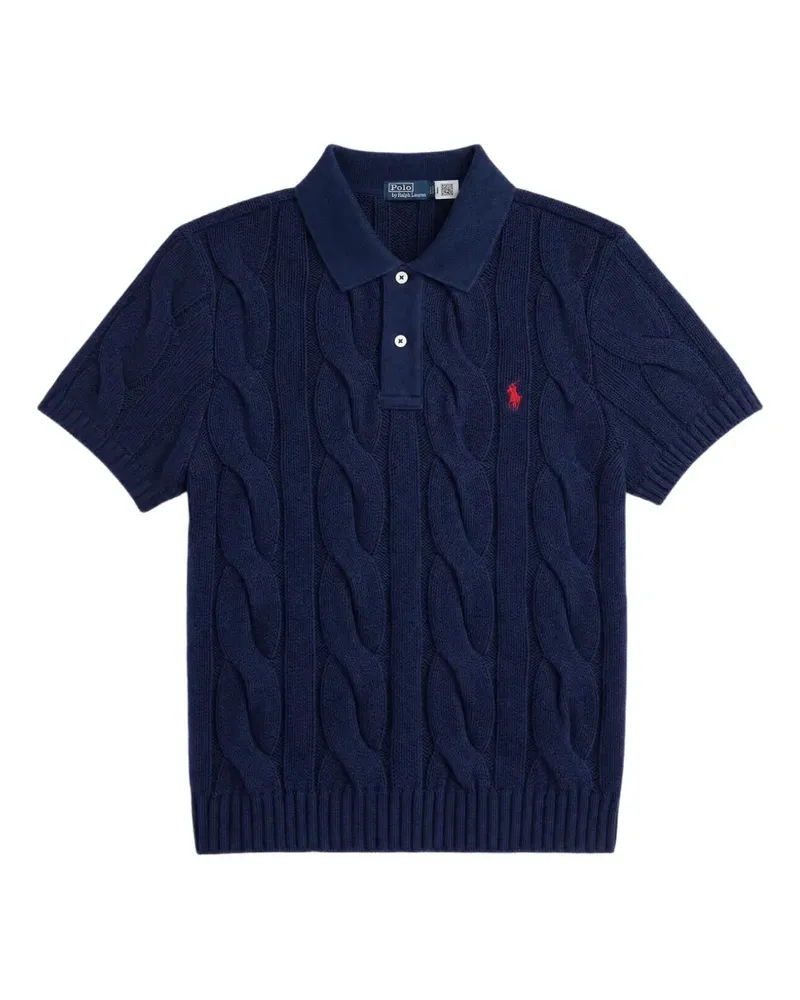 Ralph Lauren cable-knit polo shirt - Blau Blau