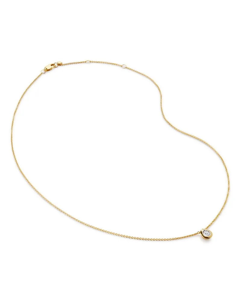 Monica Vinader Verstellbare Diamond Pear Halskette - Gold Gold