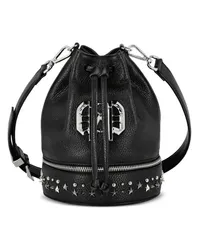 Philipp Plein Beuteltasche mit Nieten Schwarz