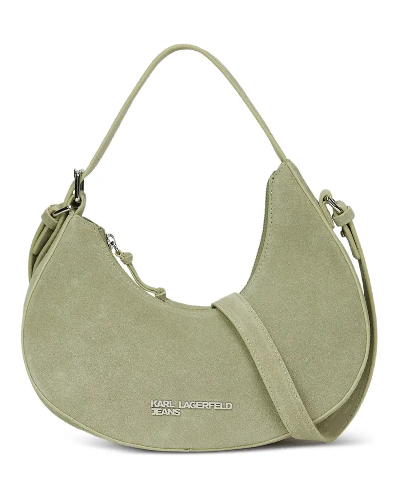 Karl Lagerfeld suede crescent shoulder bag - Grün Grün