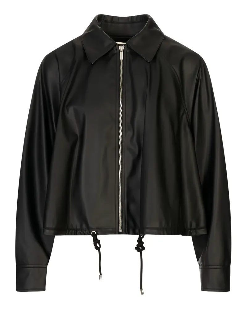 MEIMEIJ zip-up leather jacket - Schwarz Schwarz