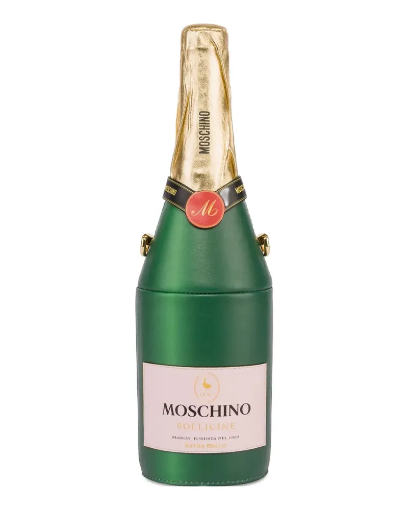 Moschino Schultertasche mit Flaschenmotiv - Grün Grün