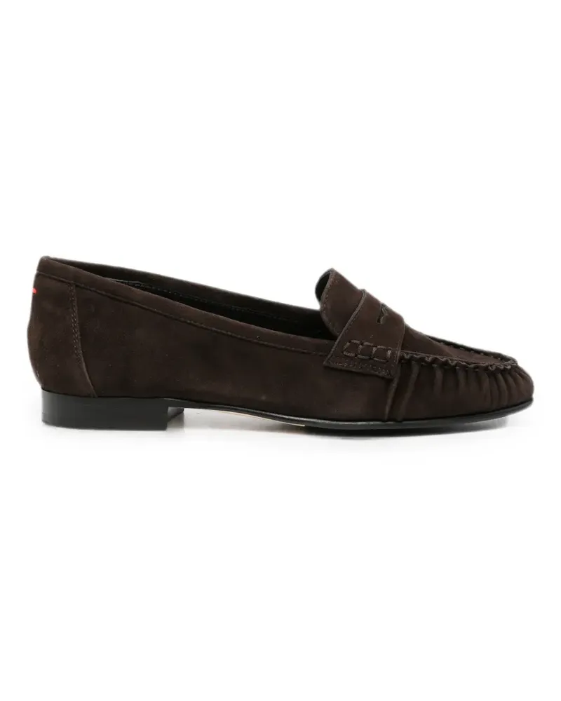 aeyde Aldous suede penny-slot loafers - Braun Braun
