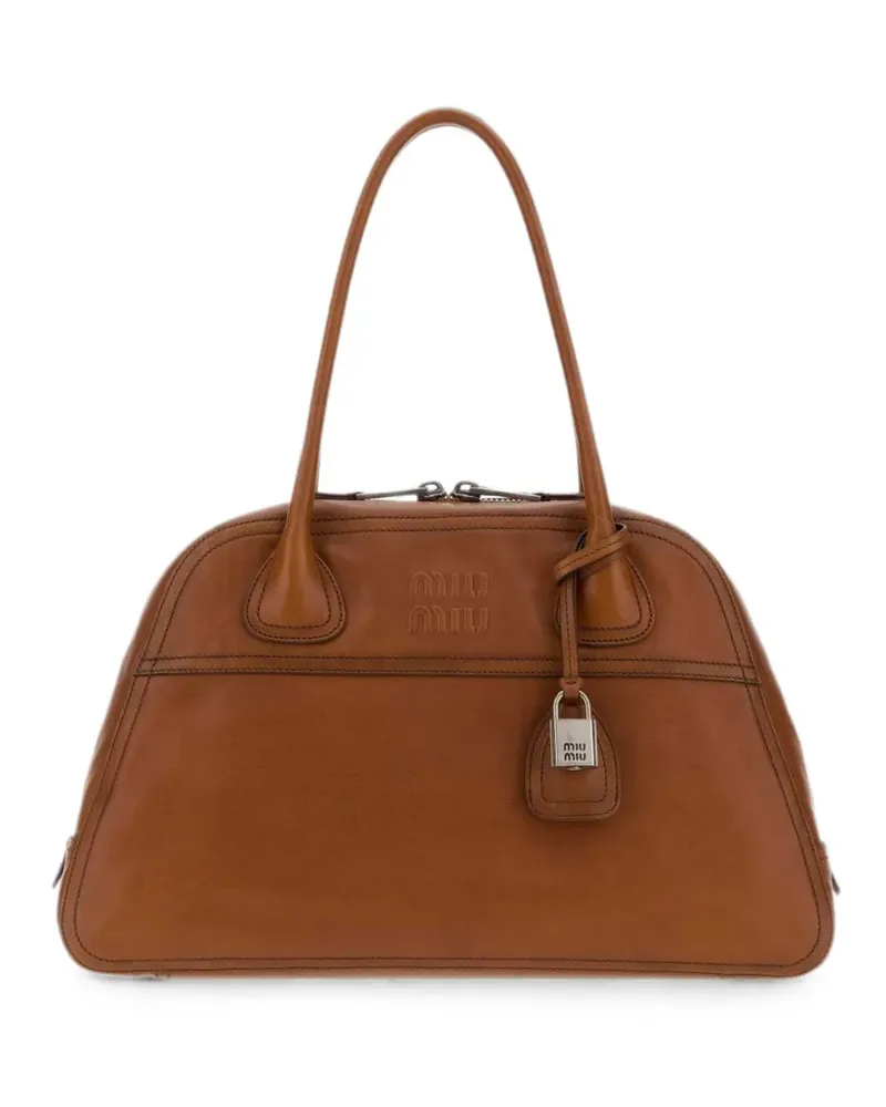Miu Miu Vivant leather bag - Braun Braun
