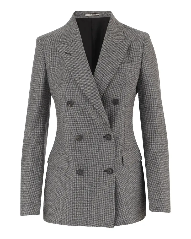 Tagliatore Doppelreihiger Blazer mit Mikro-Karo - Grau Grau
