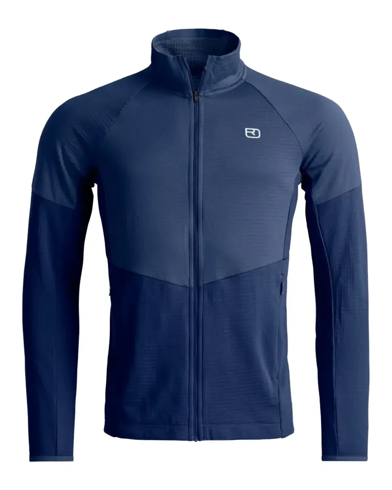 Ortovox waffle-knit panelled jacket - Blau Blau
