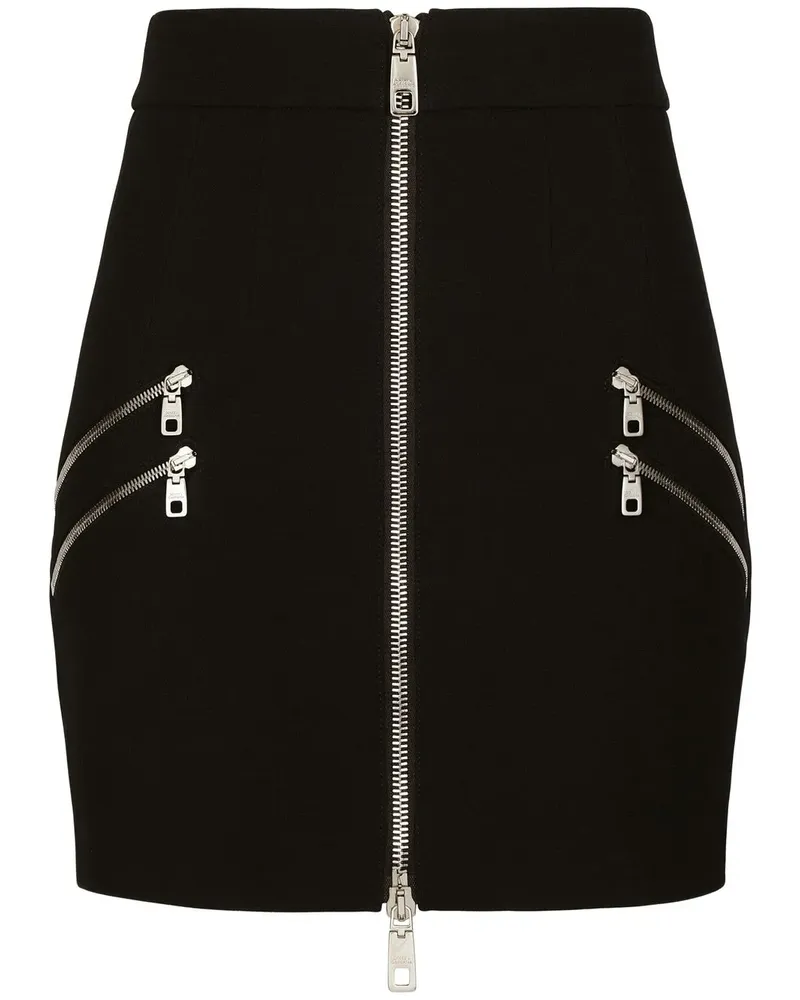 Dolce & Gabbana Minirock mit Reißverschluss - Schwarz Schwarz