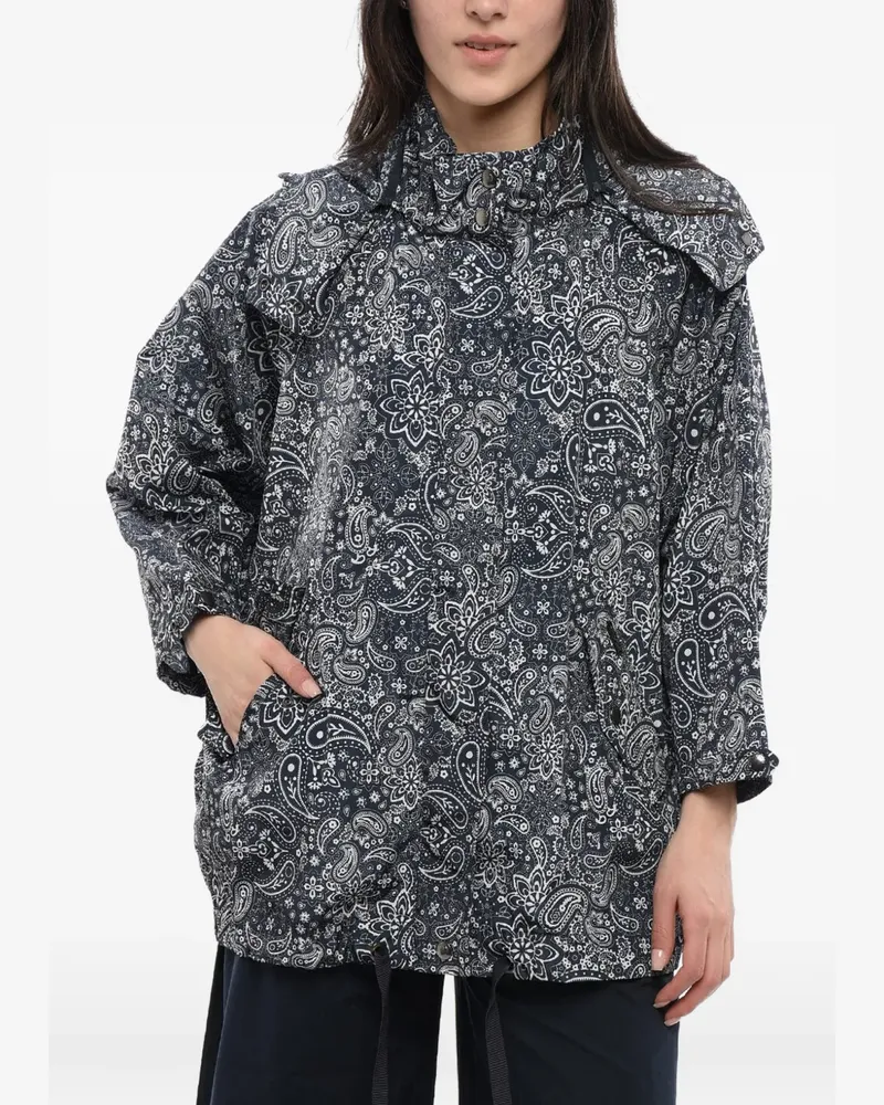 Woolrich paisley-print batwing-sleeve jacket - Blau Blau