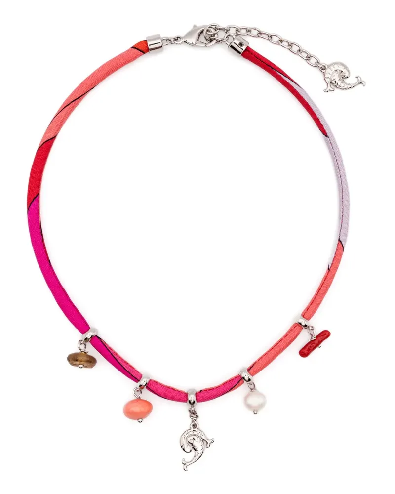 Emilio Pucci Halskette mit Anhängern - Silber Silber