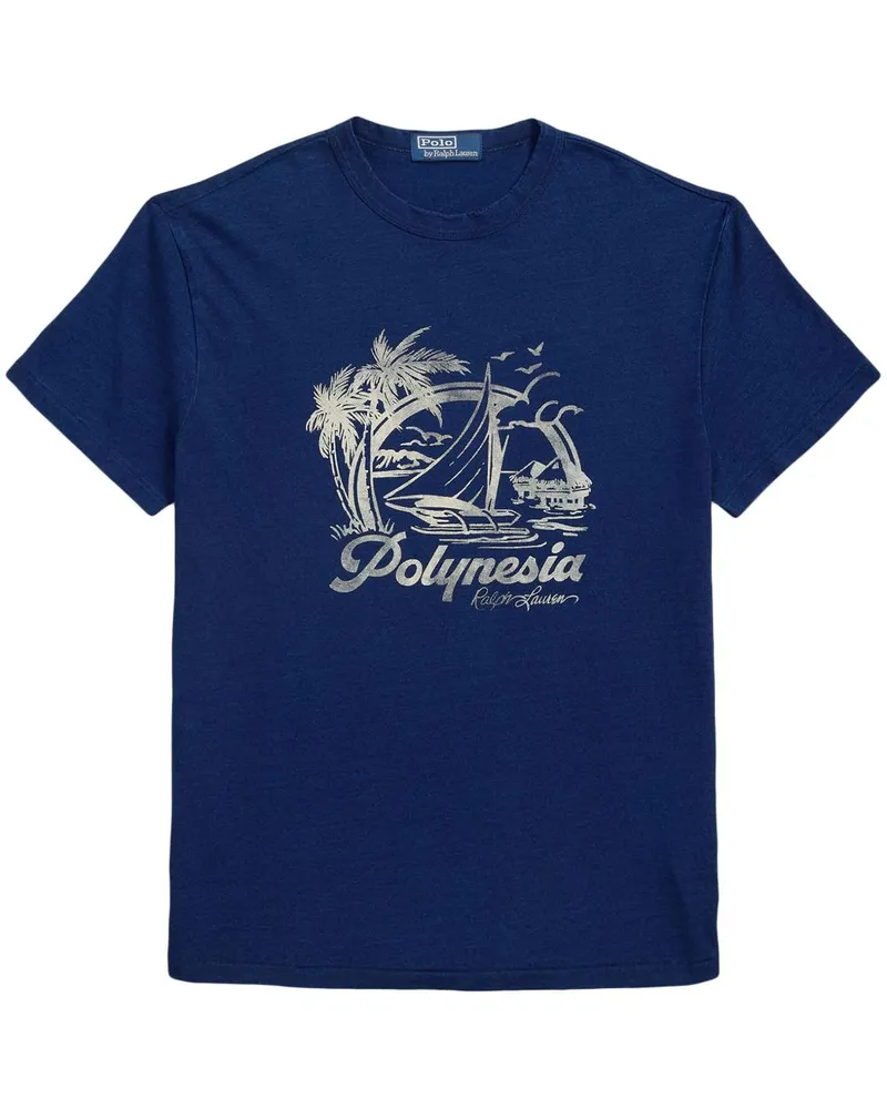 Ralph Lauren T-Shirt mit grafischem Print - Blau Blau