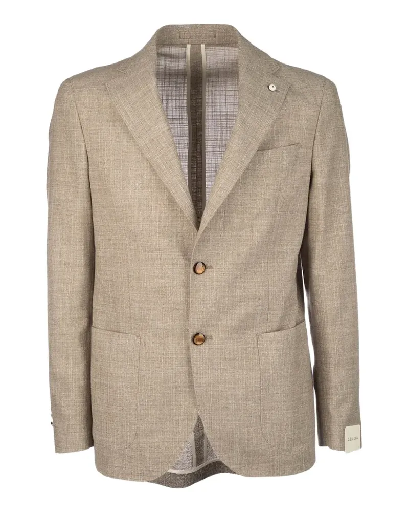 Luigi Bianchi Mantova single-breasted blazer - Nude Nude
