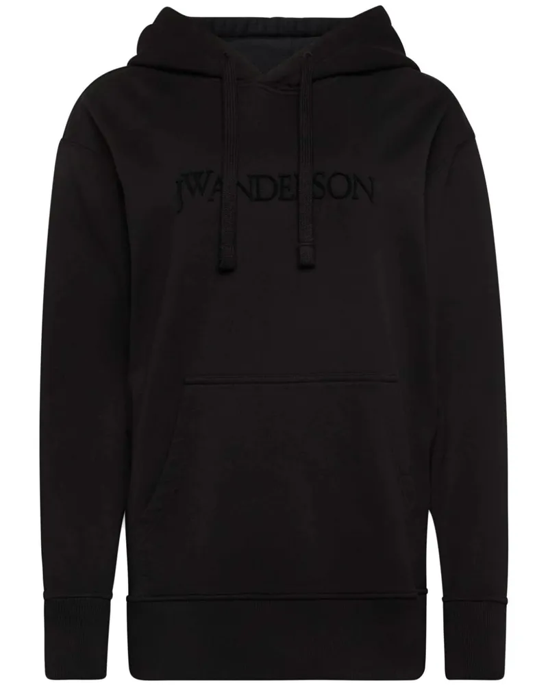 J.W.Anderson Classic Hoodie mit Logo-Stickerei - Schwarz Schwarz