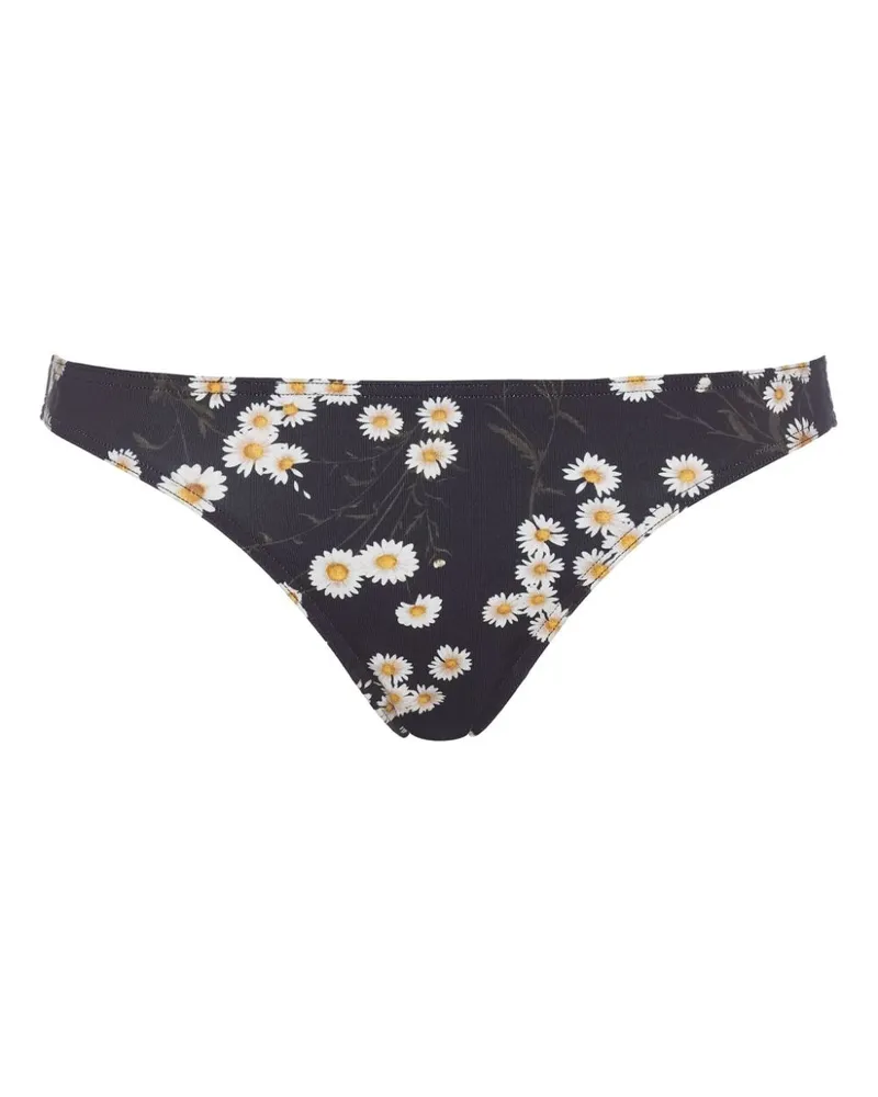 Eres Séduction Bikinihöschen mit blumigem Print - Schwarz Schwarz