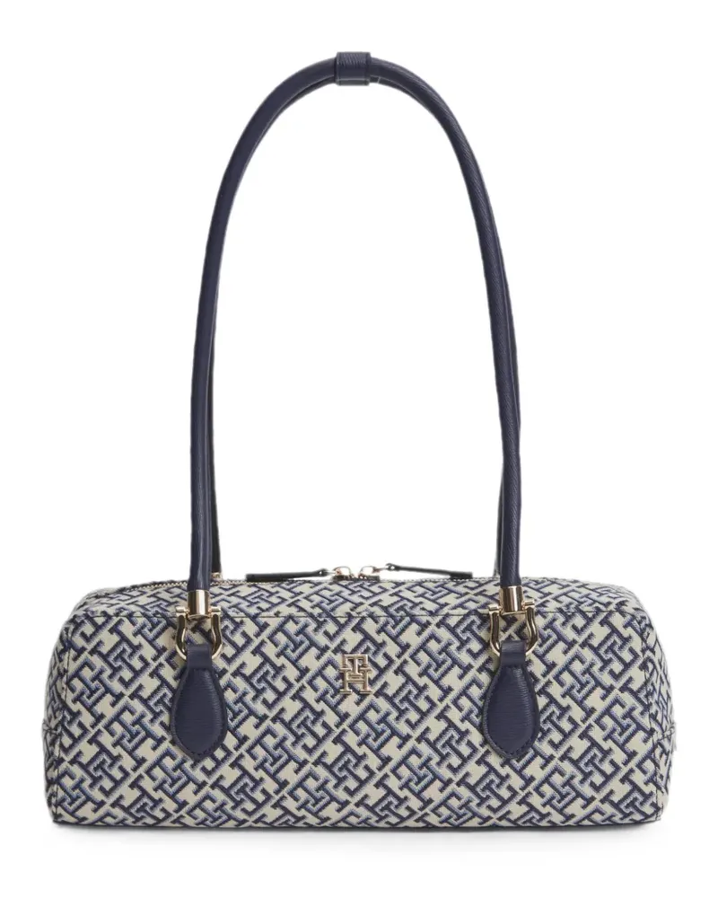 Tommy Hilfiger monogram-pattern shoulder bag - Blau Blau