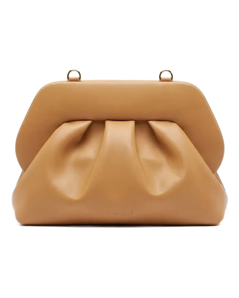 THEMOIRÈ Mittelgroße Bios Clutch mit Raffungen - Gelb Gelb