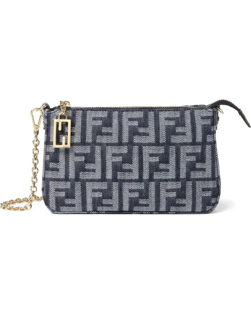 Fendi monogram chain tote bag - Blau Blau