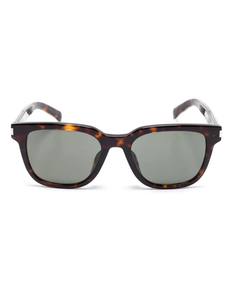 Saint Laurent Sonnenbrille mit eckigem Gestell Braun