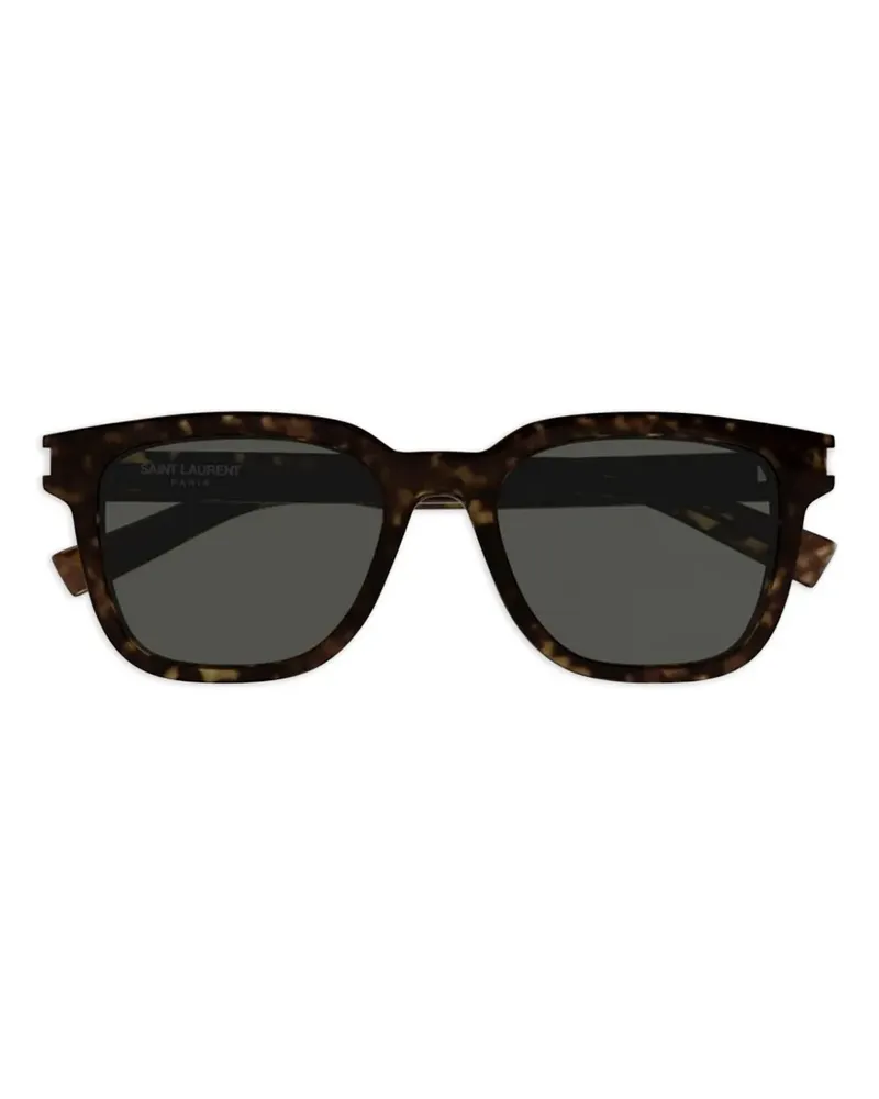 Saint Laurent Sonnenbrille mit eckigem Gestell - Braun Braun